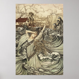 Undine door Arthur Rackham Poster