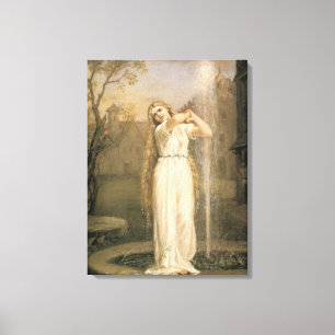 Undine (door John William Waterhouse) Canvas Afdruk