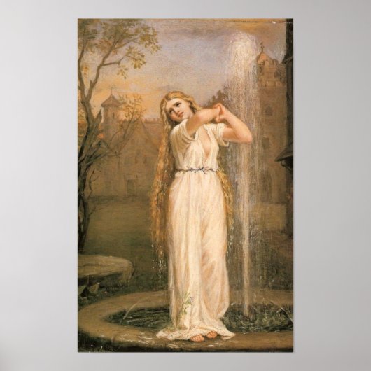 Undine door John William Waterhouse Poster (Voorkant)