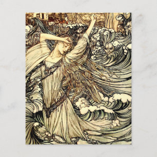 “Undine in de golven” door Arthur Rackham