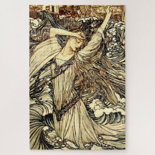 “Undine in de golven” door Arthur Rackham Legpuzzel