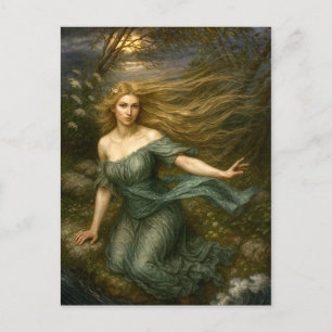 Undine in maanlicht briefkaart