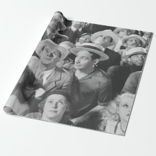 UNDIVIDED AANDACHTLet op, crowd, vintage, retr Cadeaupapier