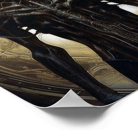 Undode Cyborg Sci-Fi Horror Art Poster (Hoek)