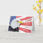 Une 100th carte d'anniversaire patriotique (Fleur jaune)