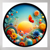 Une affiche abstraite à thème de nature moderne (Devant)