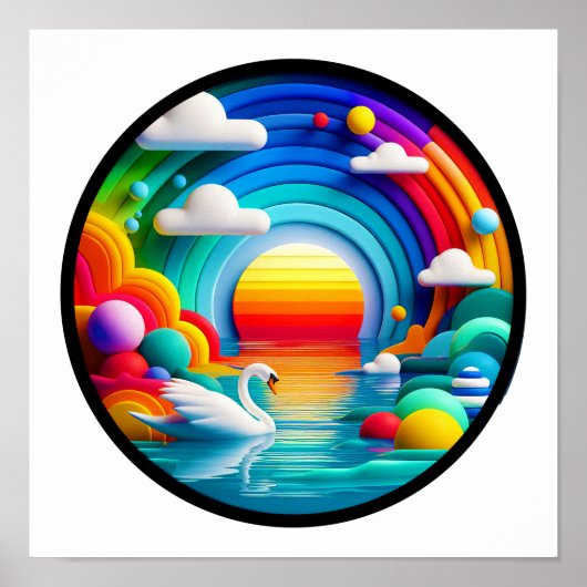 Une affiche abstraite à thème de nature moderne (Devant)