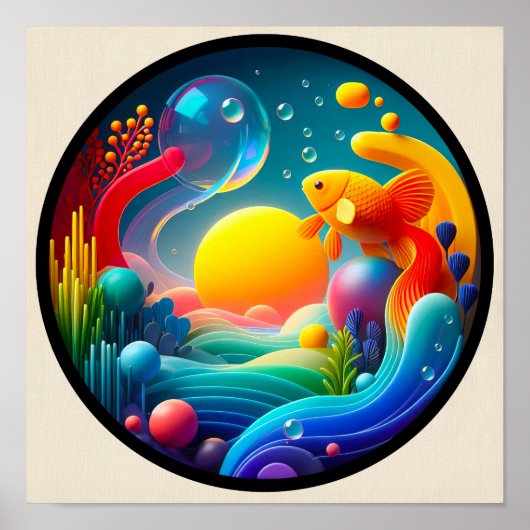 Une affiche abstraite moderne sur le thème de la n (Devant)