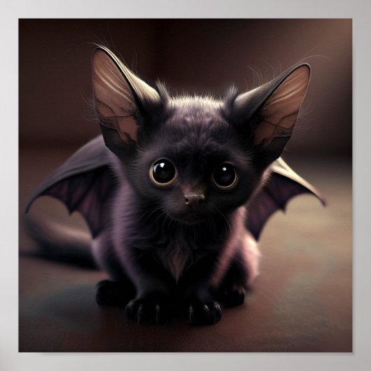 Une affiche adorable de chauve-souris (Devant)