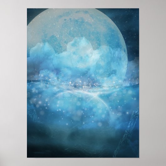 Une affiche bleu océan (Devant)