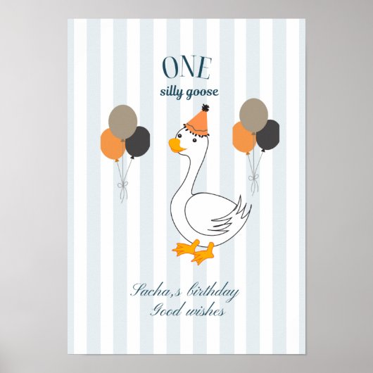 Une affiche d'anniversaire pour une oie idiote (Devant)