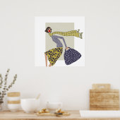 Une affiche d'art de mode glamour chic de Miss Wen (Cuisine)