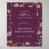 Une affiche de bébé petite fleur sauvage (Devant)