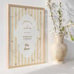 Une affiche de bienvenue pour la baby shower A Lit