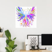 Une affiche de mur d'ange abstrait léger et aéré (Bureau à domicile)