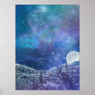 Une affiche de nuit d'hiver