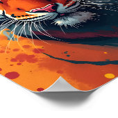Une affiche de tigre portrait en gros plan (Coin)