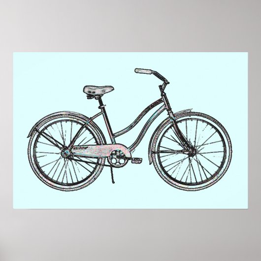 Une affiche de vélo rétro (Devant)