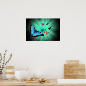 Une affiche de voyage papillon (Cuisine)