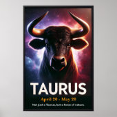 Une affiche du zodiaque du taureau cosmique (Devant)