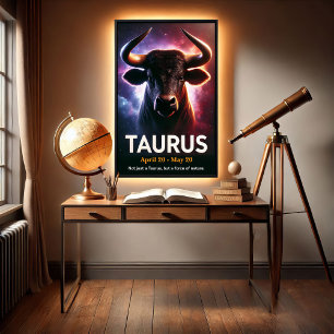 Une affiche du zodiaque du taureau cosmique