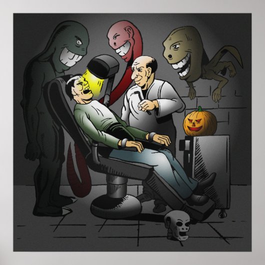 Une affiche d'une Nuit d'Halloween chez le Dentist (Devant)
