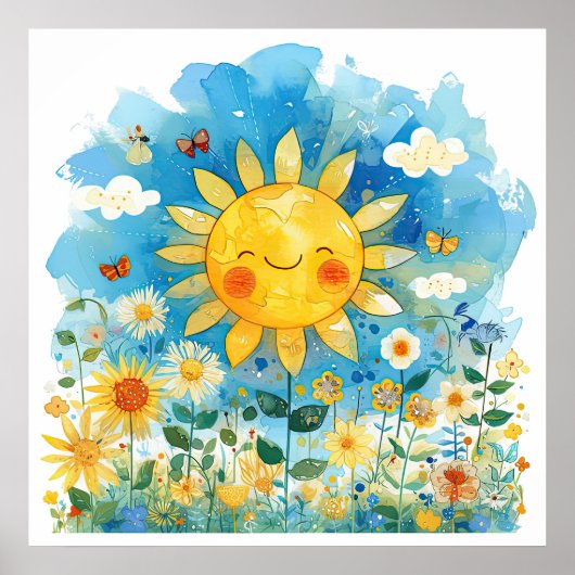 Une affiche joyeuse de la journée ensoleillée (Devant)
