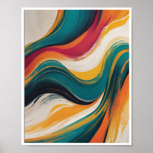 Une affiche murale d'art Abstrait Fluidité et mouv