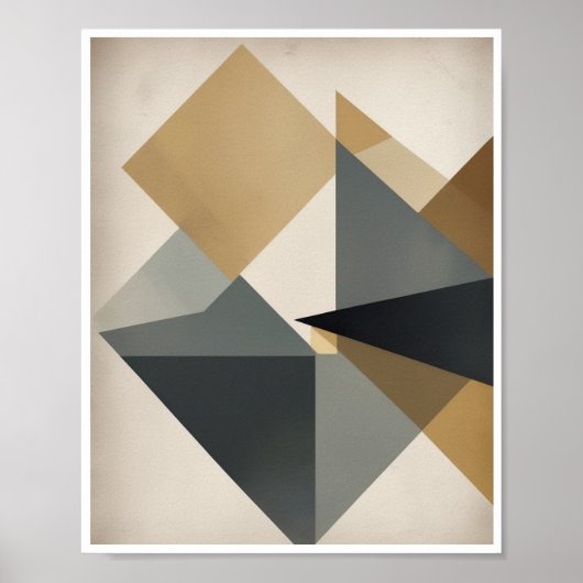 Une affiche murale d'art Abstrait lumière et ombre (Devant)
