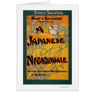 Une affiche théâtrale de jeu de rossignol japonais