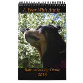"Une année avec le calendrier 2016 de rottweiler (Protection)