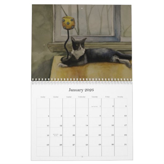 Une année dans l'aquarelle - calendrier 2010 (Jan 2026)