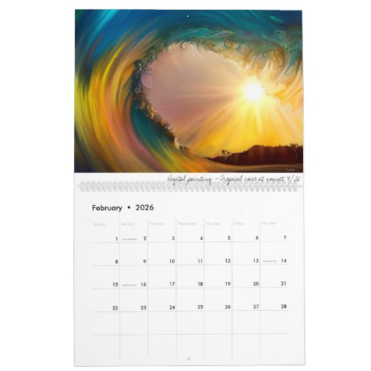 Une année d'art calendrier de l'art numérique orig (Feb 2026)