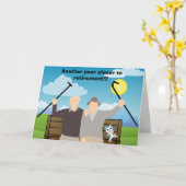 Une année de plus vers la retraite Carte d'anniver (Fleur jaune)