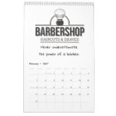 Une année d'inspiration barbier Calendrier (Feb 2027)