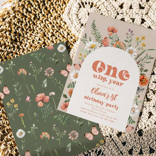 Une année sauvage Invitation d'anniversaire