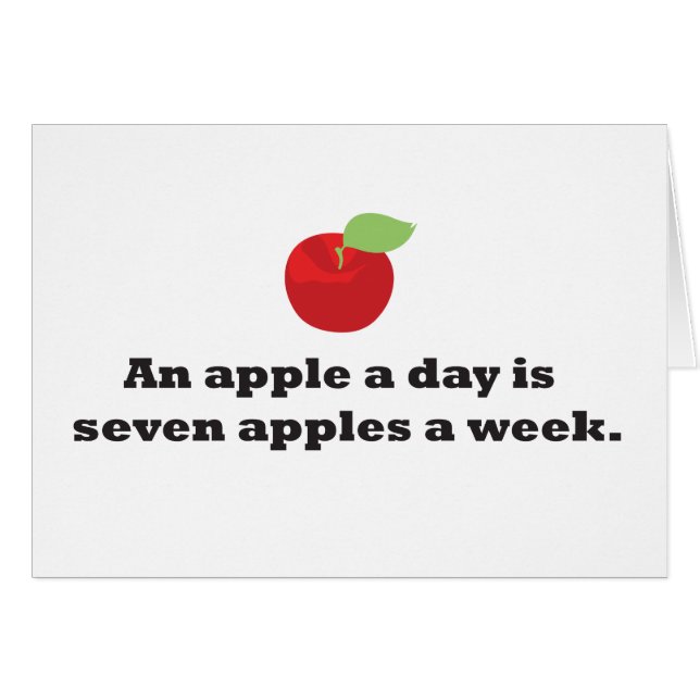 Une Apple A Day est 7 pommes par semaine (Devant horizontal)