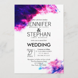 Une aquarelle moderne contre les invitations au ma