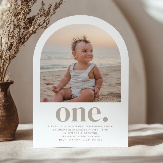 Une Arche Photo Invitation d'anniversaire