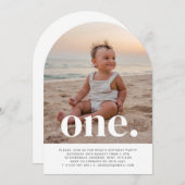 Une Arche Photo Invitation d'anniversaire (Devant / Derrière)