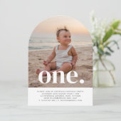 Une Arche Photo Invitation d'anniversaire (Debout devant)