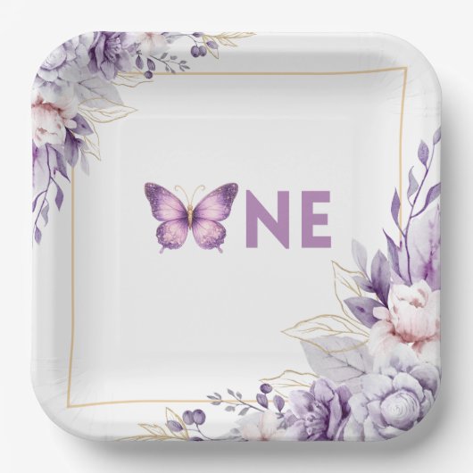 Une assiette de fête Papillon Sucré (Recto)