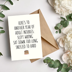 Une autre année Blessures amusante Carte de voeux
