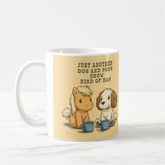 Une autre tasse de café pour un spectacle de chien