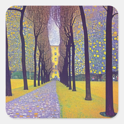 Une avenue dans le Sticker du parc d'automne (Devant)