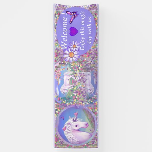 Une bannière de paradis violet (Vertical)