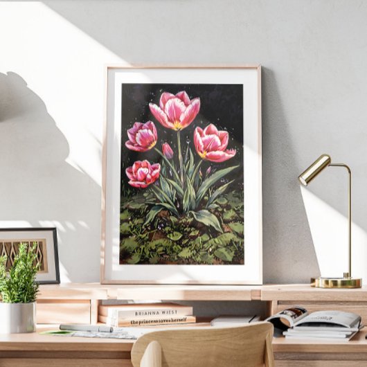 Une belle affiche d'ampoule Tulip