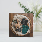 Une belle boho faire-part de grossesse vintage (Debout devant)