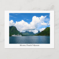 Une belle carte postale de Moorea, Polynésie franç