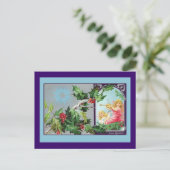 Une belle carte Vintage de Noël (Debout devant)